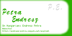 petra endresz business card